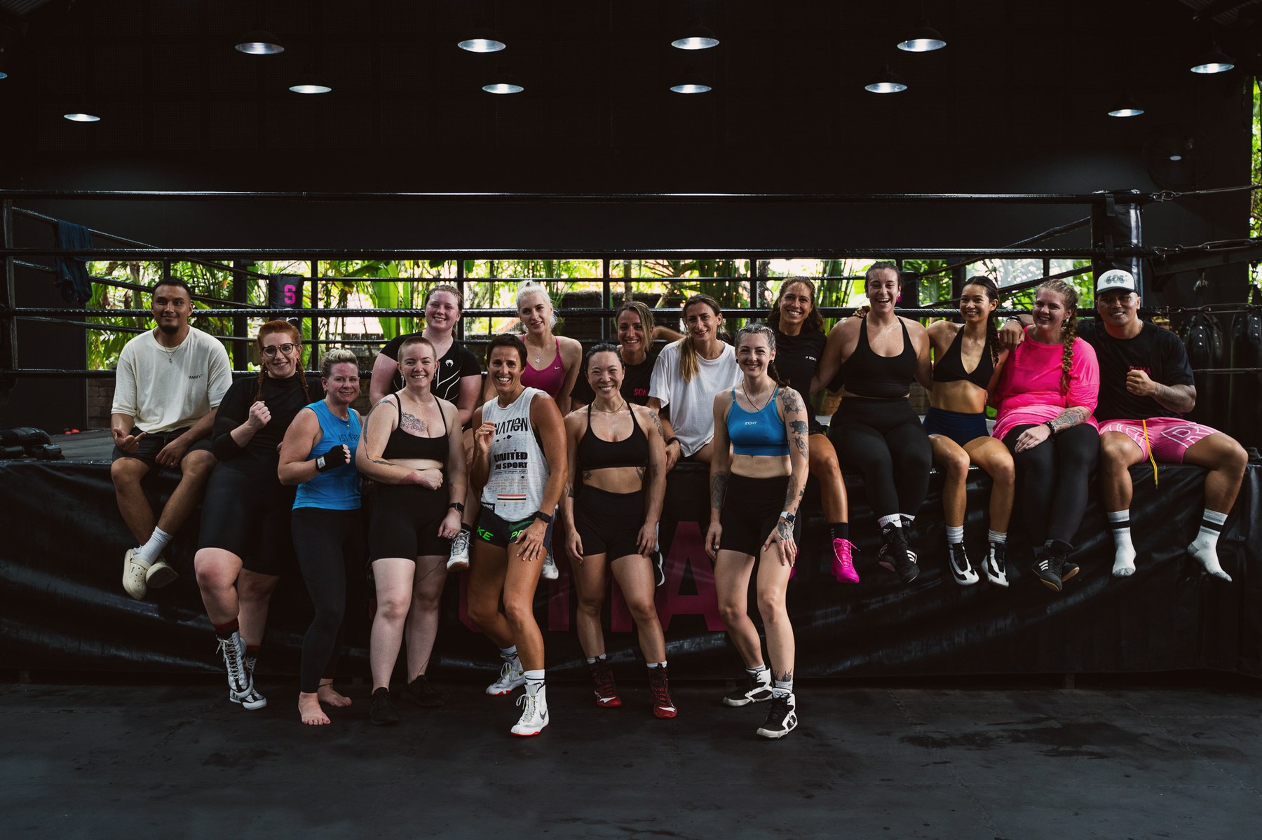 Women's retreat group at SOMA Fight Club